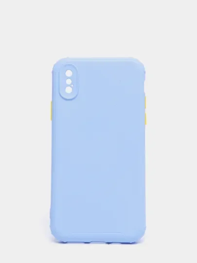 Бирюзовый чехол iPhone X / Xs силиконовый противоударный цветной матовый