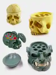 Подставка под тату колпачки с краской Skull