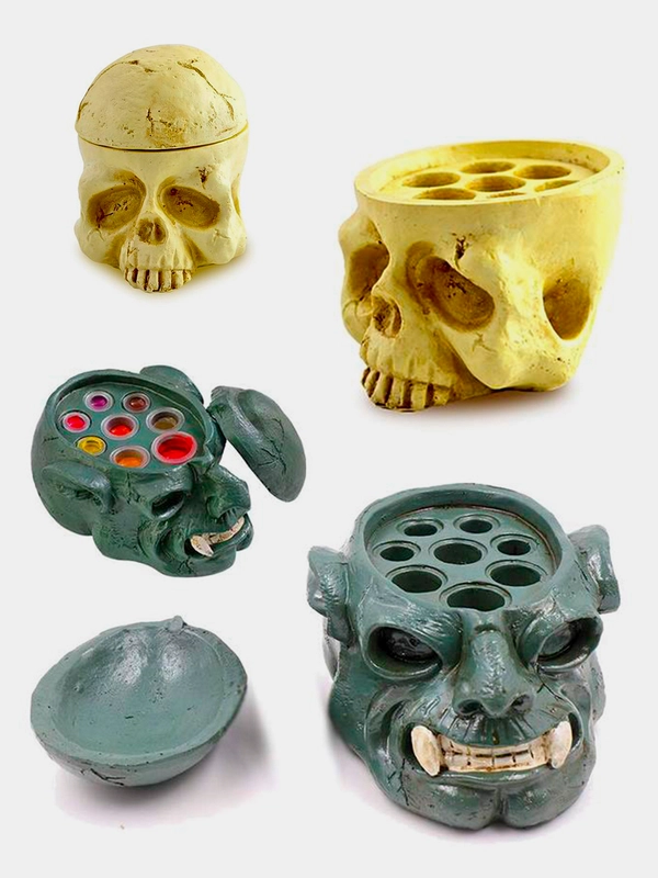 Подставка под тату колпачки с краской Skull