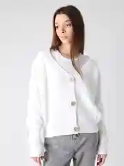 Белый кардиган женский oversize