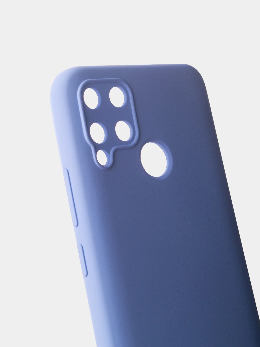 Голубой чехол с бархатной подкладкой Realme C11 2020 / C11 2021 / C20 / C25 / C25S, (10 цветов)