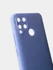 Голубой чехол с бархатной подкладкой Realme C11 2020 / C11 2021 / C20 / C25 / C25S, (10 цветов)