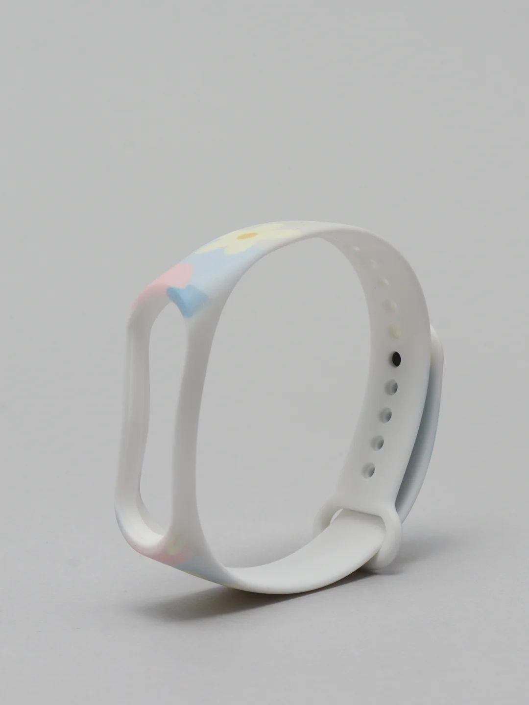 Розовый силиконовый ремешок с принтом для Xiaomi Mi Band 3 / 4 / 5 / 6