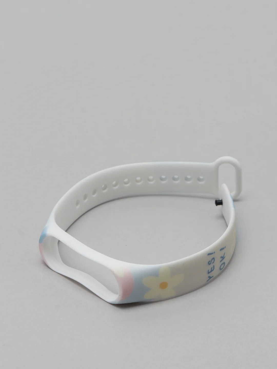 Розовый силиконовый ремешок с принтом для Xiaomi Mi Band 3 / 4 / 5 / 6