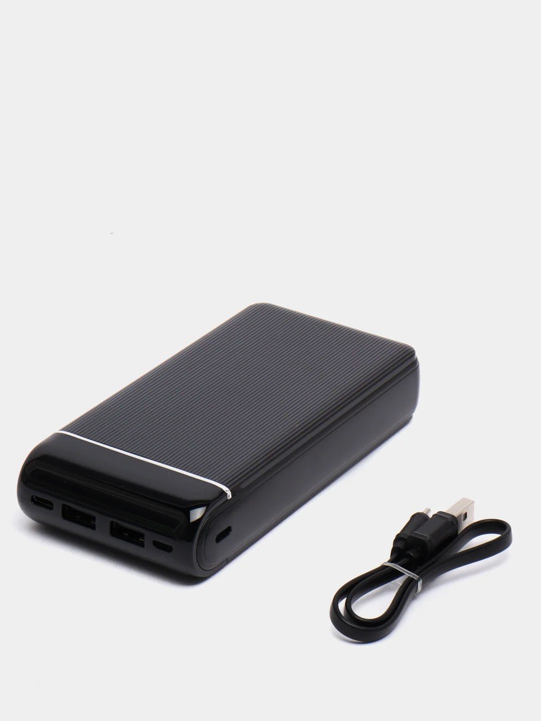 Повербанк 20000mAh, 2 USB и 1 Type-C мама, Hoco J59A, Power Bank черный, с дисплеем