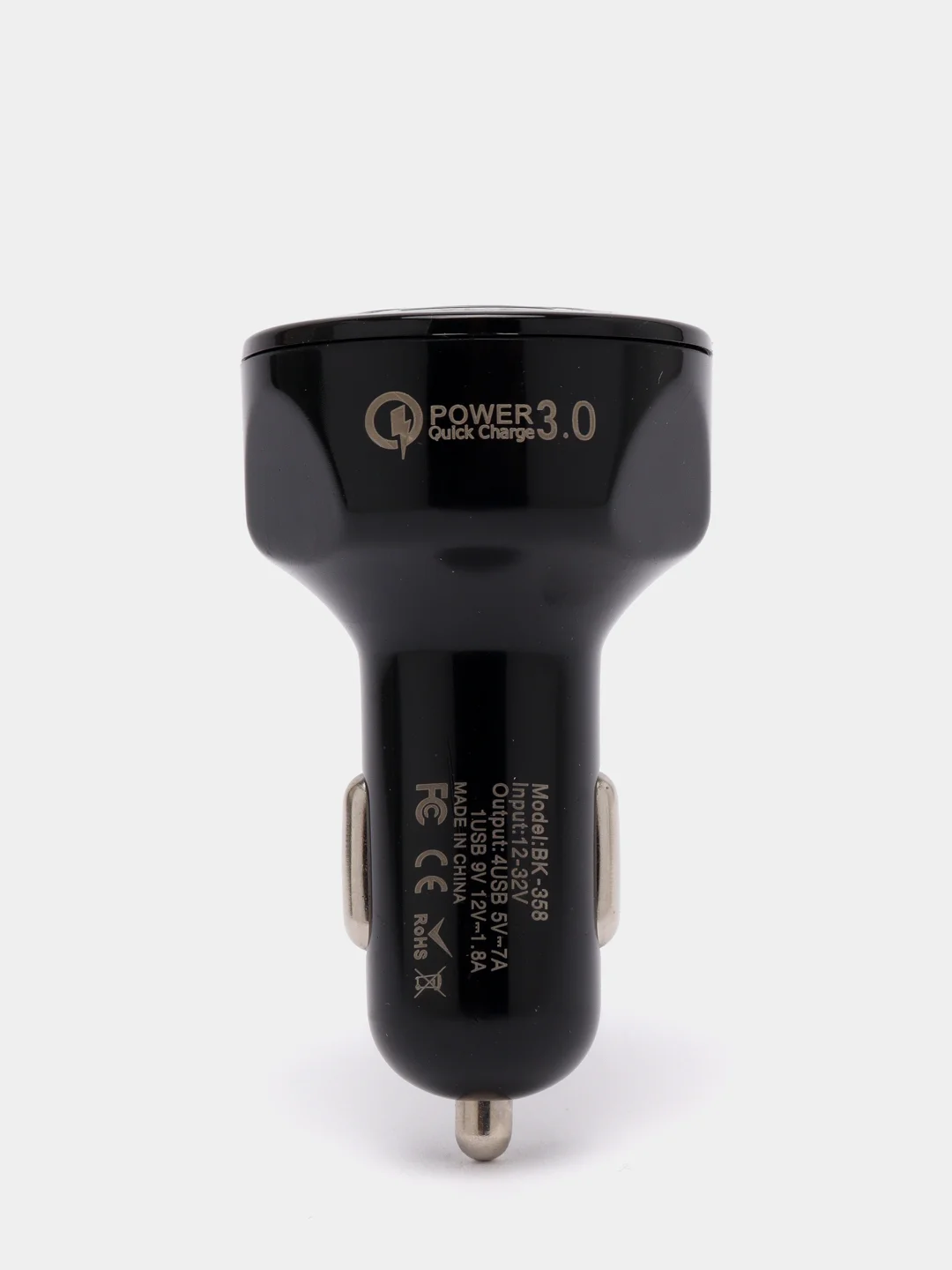 Черный автомобильное зарядное устройство Quick Charge 3.0., c 4 USB