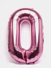 Большой воздушный шар "Цифра", розовый, 102-106 см, фольгированный