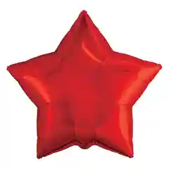 Красный воздушный шар фольгированный Звезда Agura, 76 см, 3 цвета