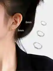 Золотой мини серьги-кольца