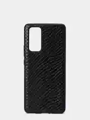 Чехол Huawei Honor 30 Pro+, Honor 30 Pro Plus черный силиконовый, имитация кожи