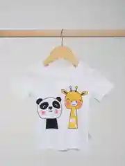 Белый футболка для малыша / 100% хлопок /
