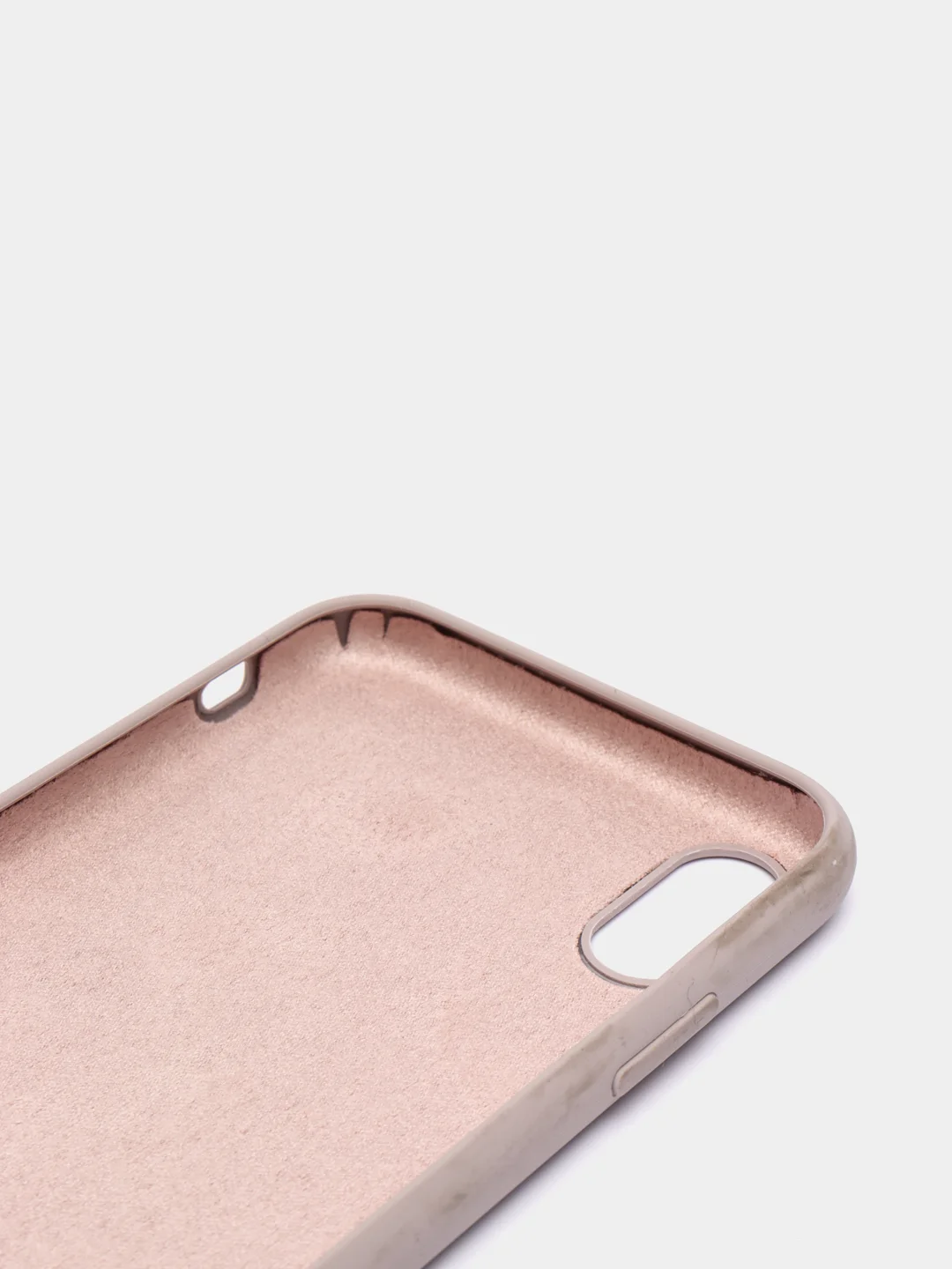 Бежевый меланж чехол силиконовый на iPhone XR (айфон)