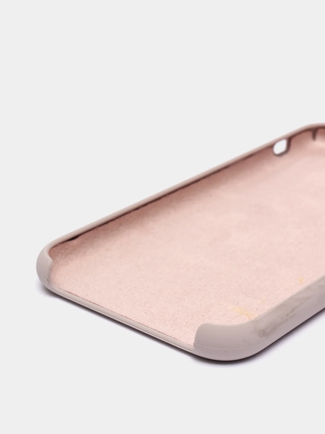 Бежевый меланж чехол силиконовый на iPhone XR (айфон)