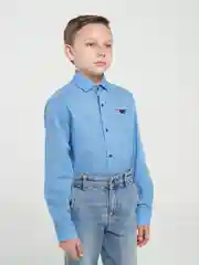 Голубой рубашка для мальчика