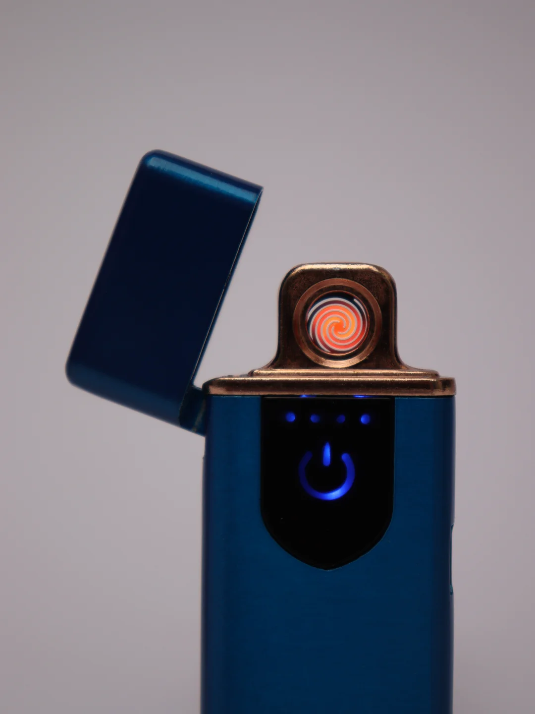 Синий usb зажигалка