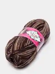 Шоколадный пряжа Superwash Alize, 75 шерсть супервош, 25 полиамид, 100 г / 420 м