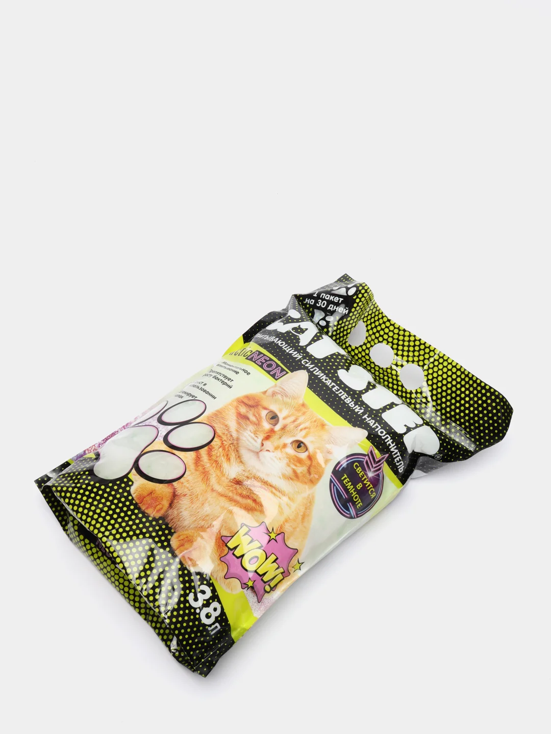 Наполнитель Cat Step Arctic Neon силикагелевый, светящийся, 3.8 л, 1,67 кг
