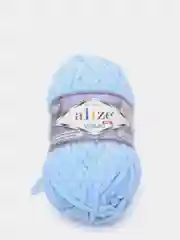 Голубой плюшевая пряжа Alize Velluto (Ализе Веллуто)