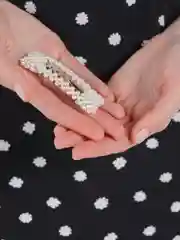 Серебряный жемчужная заколка для волос