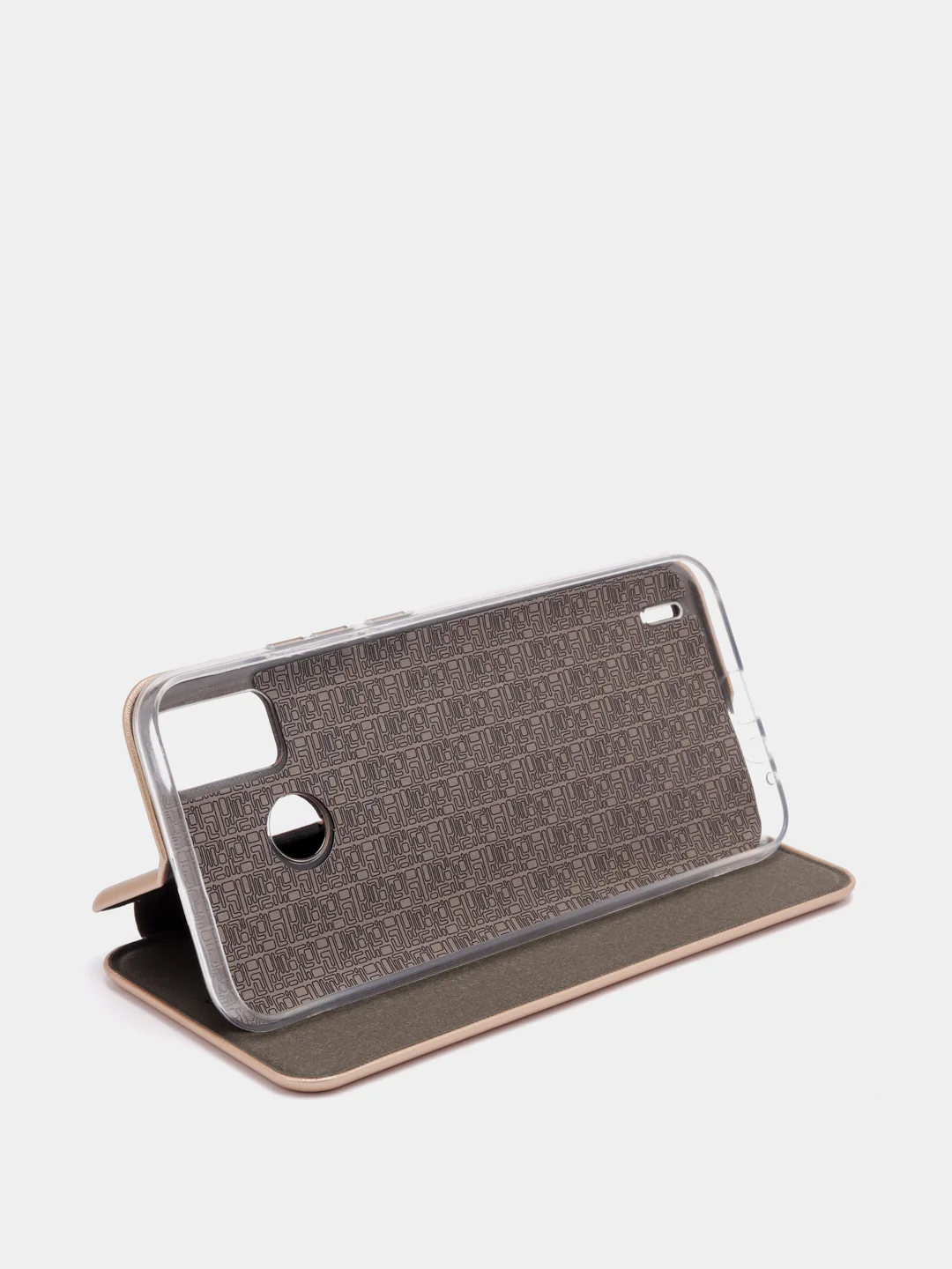 Золотой чехол книжка Tecno Spark 6 GO