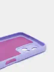 Коралловый меланж чехол с защитой камеры и бархатом внутри Vivo Y21