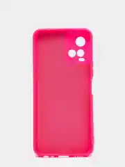 Фуксия чехол с защитой камеры и бархатом внутри Vivo Y21