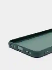 Тёмно-зелёный чехол с защитой камеры и бархатом внутри Vivo Y21