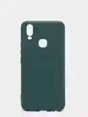 Тёмно-зелёный чехол с защитой камеры и бархатом внутри VIVO Y11
