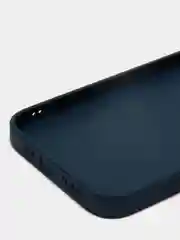 Синий меланж чехол с золотой окантовкой на iPhone 13, 13 Pro, 13 Pro Max, 12, 12 Pro кожаный