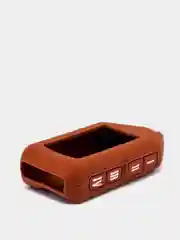 Коричневый чехол брелка сигнализации от Scher-Khan Mobicar 1/2/A/B, силиконовый