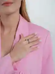 Серебряный кольцо "Дуга"