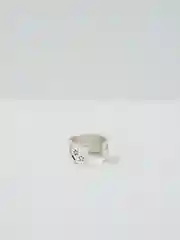 Серебряный кольцо "Смайлик" широкое, без размера
