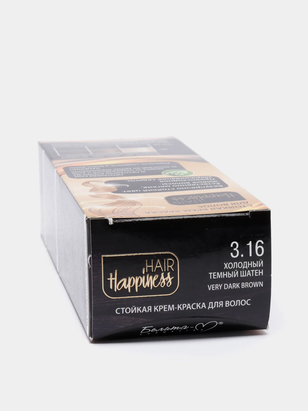 Стойкая крем-краска Белита М д/волос "HAIR Happiness"№3.16 Холодный темный шатен