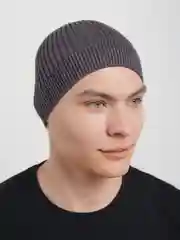 Серый мужская шапка