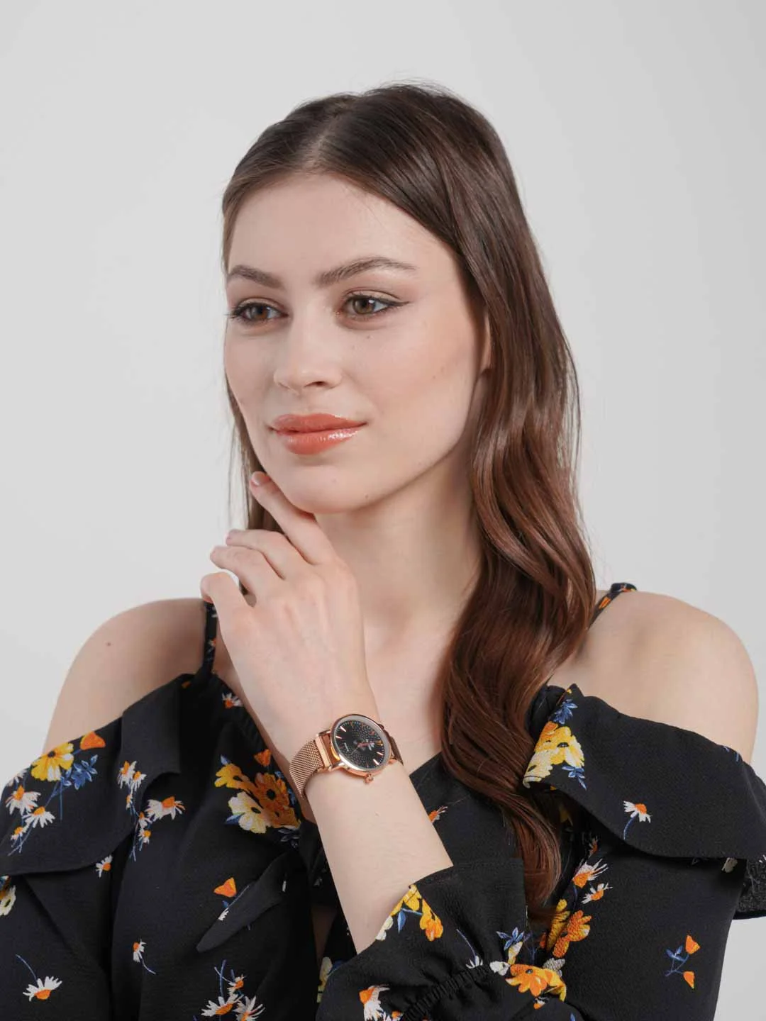Желтый женские кварцевые часы