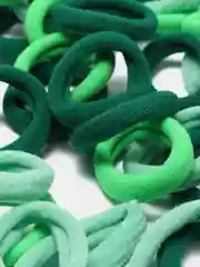 Зеленый резинки для волос, 50 штук