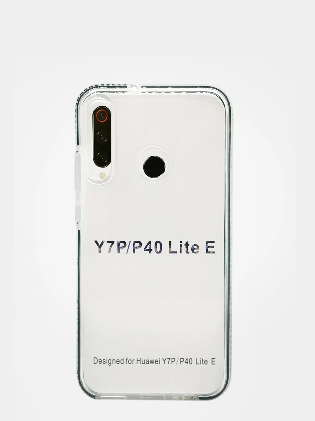 Зеленый чехол силиконовый прозрачный с цветной вставкой Y7P / P40 Lite E