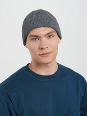 Шапка бини, серая