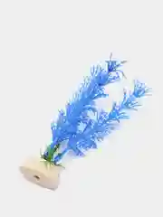 Растение искусственное аквариумное Лимнофила, 11 см, бело-синяя