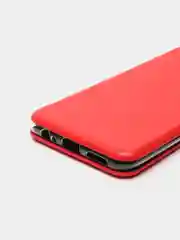 Красный чехол-книжка для Xiaomi Redmi Note 9