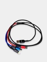 USB кабель для зарядки телефона 3 в 1: Micro-USB, Lightning и Type-C