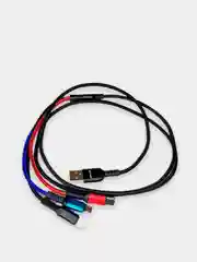 USB кабель для зарядки телефона 3 в 1: Micro-USB, Lightning и Type-C