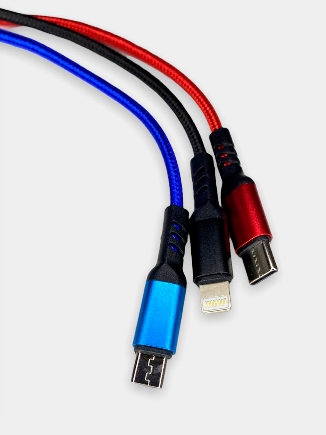 USB кабель для зарядки телефона 3 в 1: Micro-USB, Lightning и Type-C купить  по цене 310.86 ? в интернет-магазине Магнит Маркет