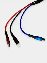 USB кабель для зарядки телефона 3 в 1: Micro-USB, Lightning и Type-C