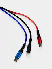 USB кабель для зарядки телефона 3 в 1: Micro-USB, Lightning и Type-C