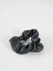 Черный резинка для волос из экокожи