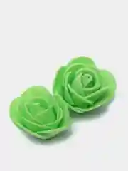 Лайм искусственные цветы розы из фоамирана, 3 см, в упаковке 10 штук