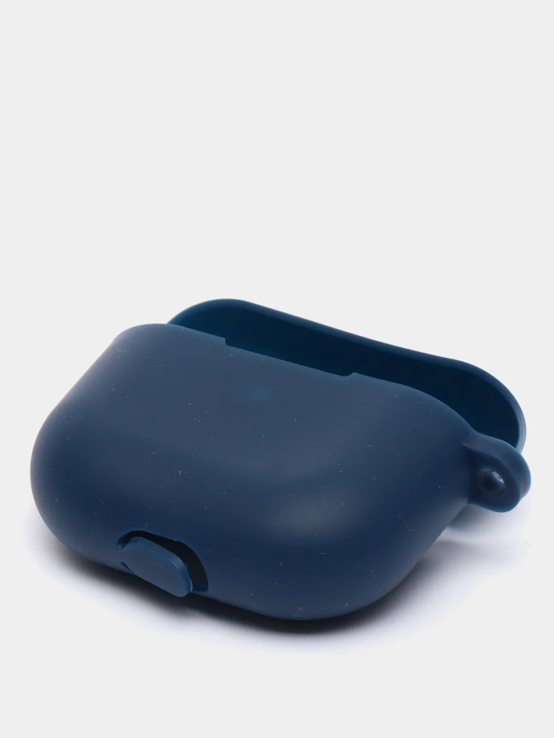 Темно-синий силиконовый чехол для наушников Apple Airpods 3, с карабином