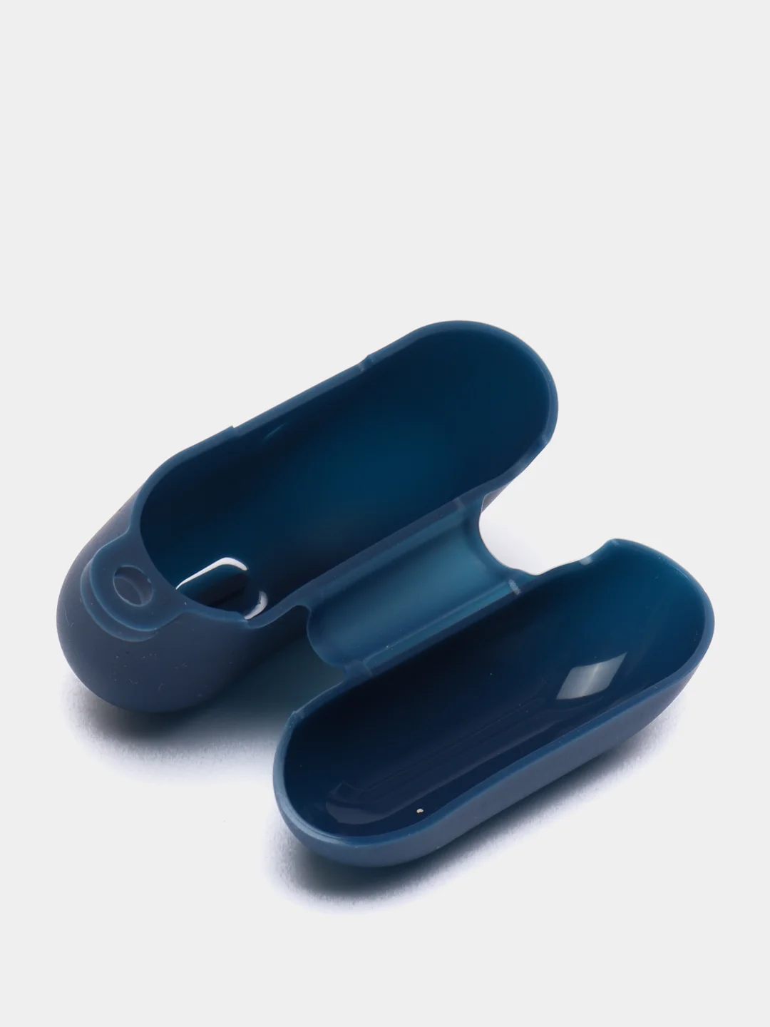 Темно-синий силиконовый чехол для наушников Apple Airpods 3, с карабином