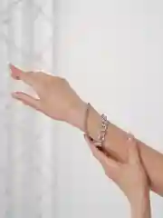 Серебряный двухслойный браслет